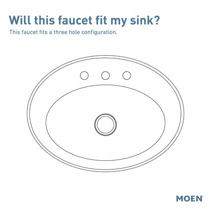 Moen TS6985 | FLARA chrome widespread vanity faucet - X handle