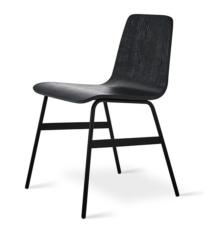 Gus* Modern LECTURE Black Ash dining chair (set of two)