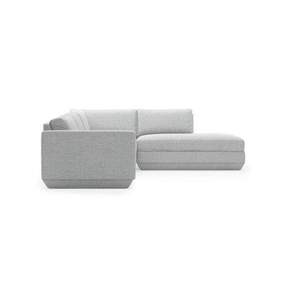 Gus* Modern PODIUM 4PC Lounge Sectional A | Right - Bayview Silver