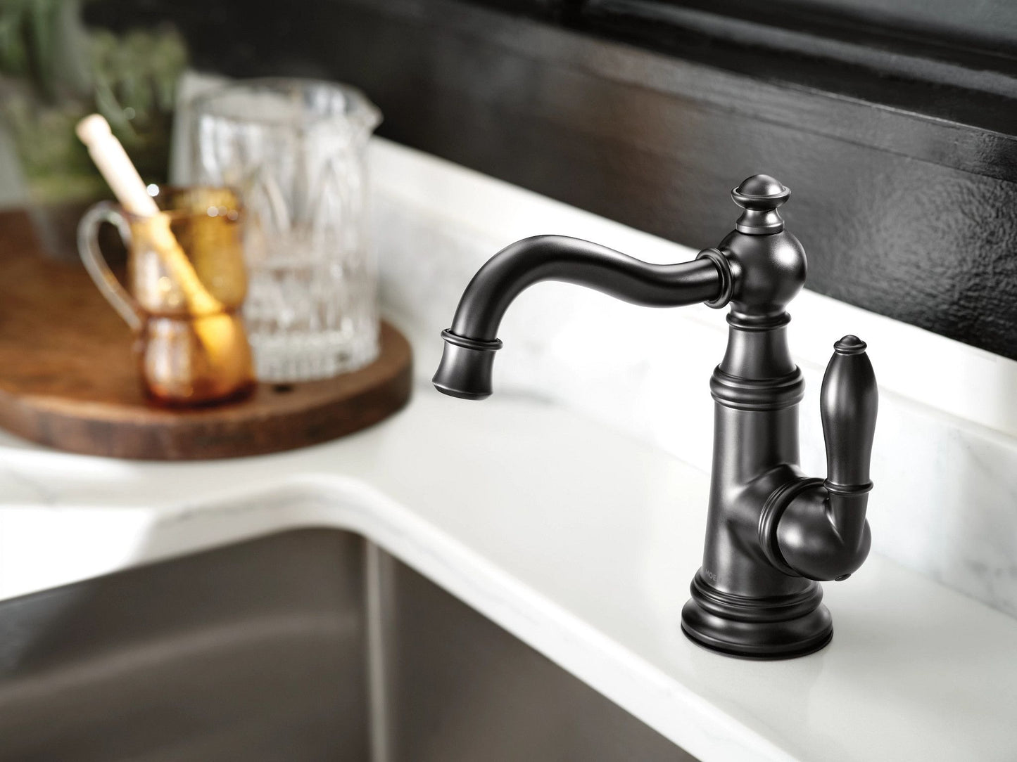 Moen WEYMOUTH Matte Black bar faucet