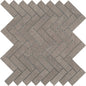 ETERNA Medium Grey 1 x 3 mosaic herringbone marble style polished tile