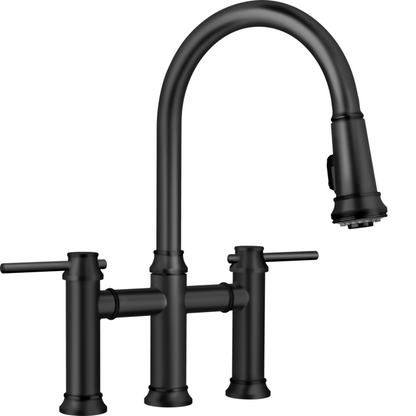 Blanco EMPRESSA Black bridge kitchen faucet