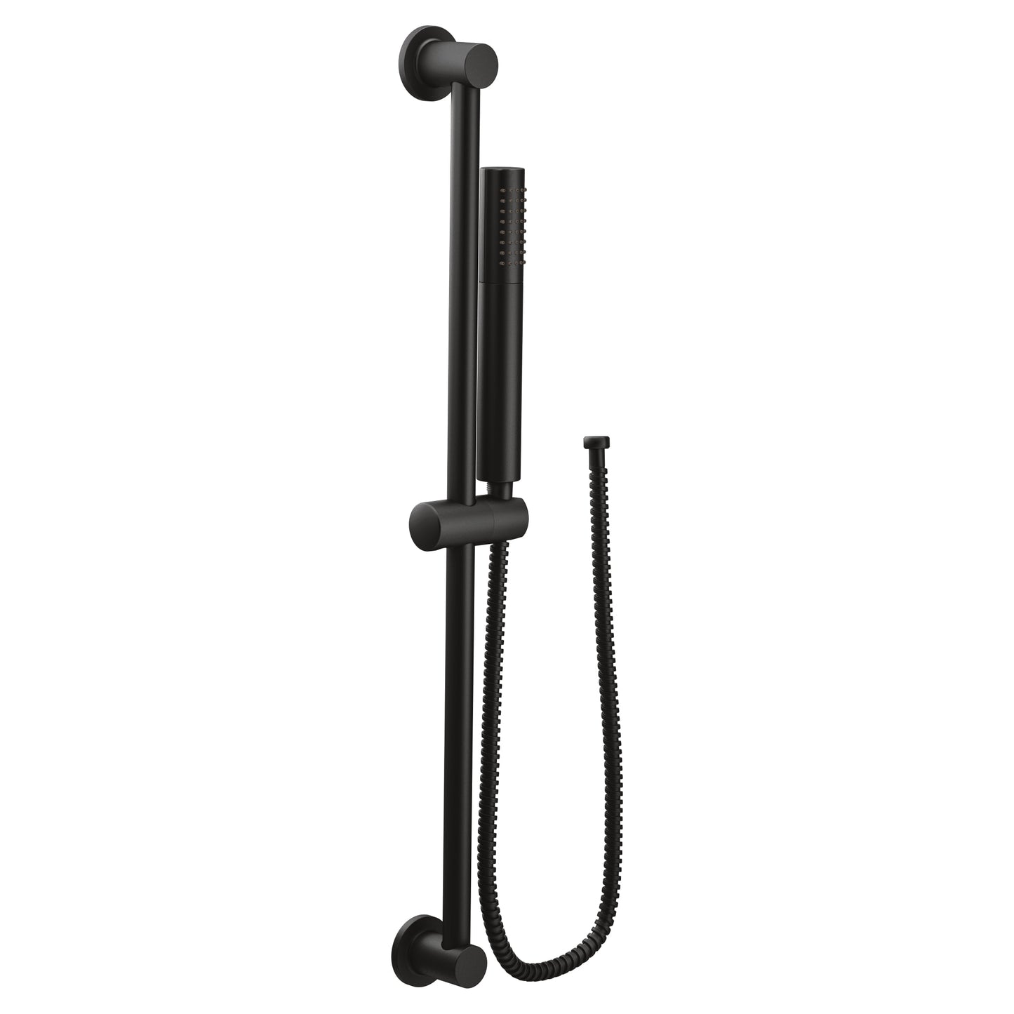 Moen Matte Black handheld shower with slidebar