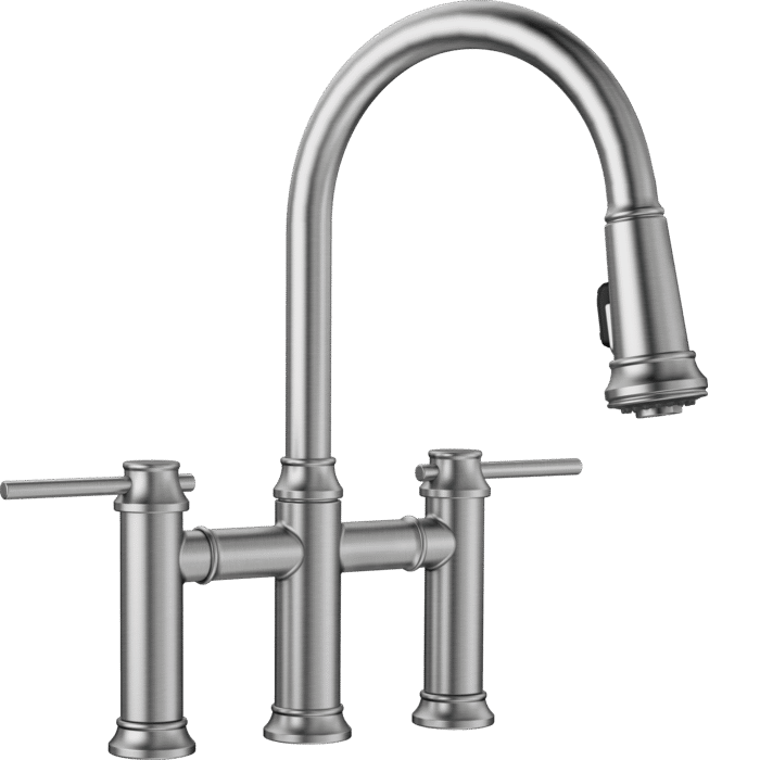 Blanco EMPRESSA Stainless bridge kitchen faucet