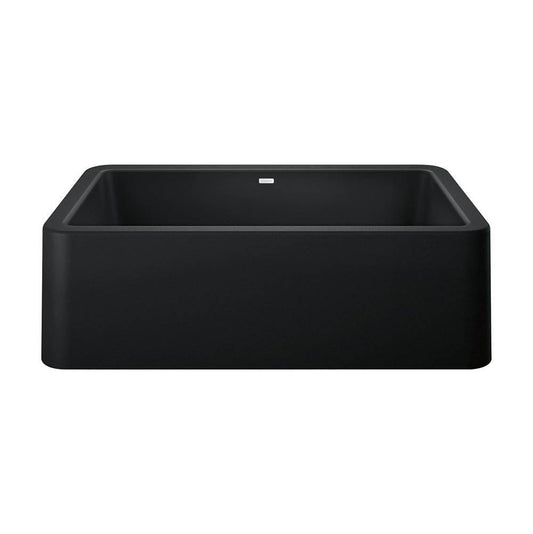 Blanco IKON 33 Coal Black Silgranit super single farmhouse kitchen sink