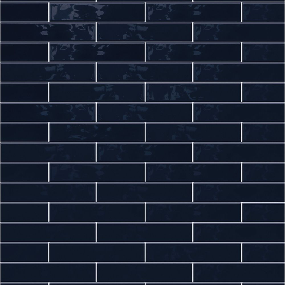 GRACE Nightblue 2 x 10 glossy wall tile