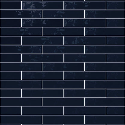 GRACE Nightblue 2 x 10 glossy wall tile