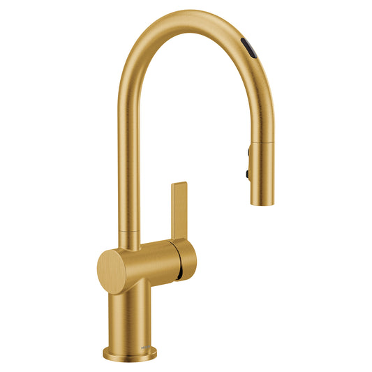 Moen CIA™ Brushed Gold smart kitchen faucet