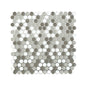 PENNY ROUND 3/4-inch White Grey Taupe glossy mosaic floor / wall tile