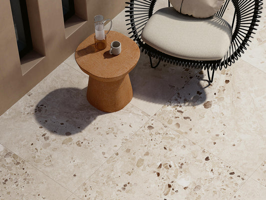 I Cocci Siciliani Bianco 24 x 24 natural stone style wall / floor tile