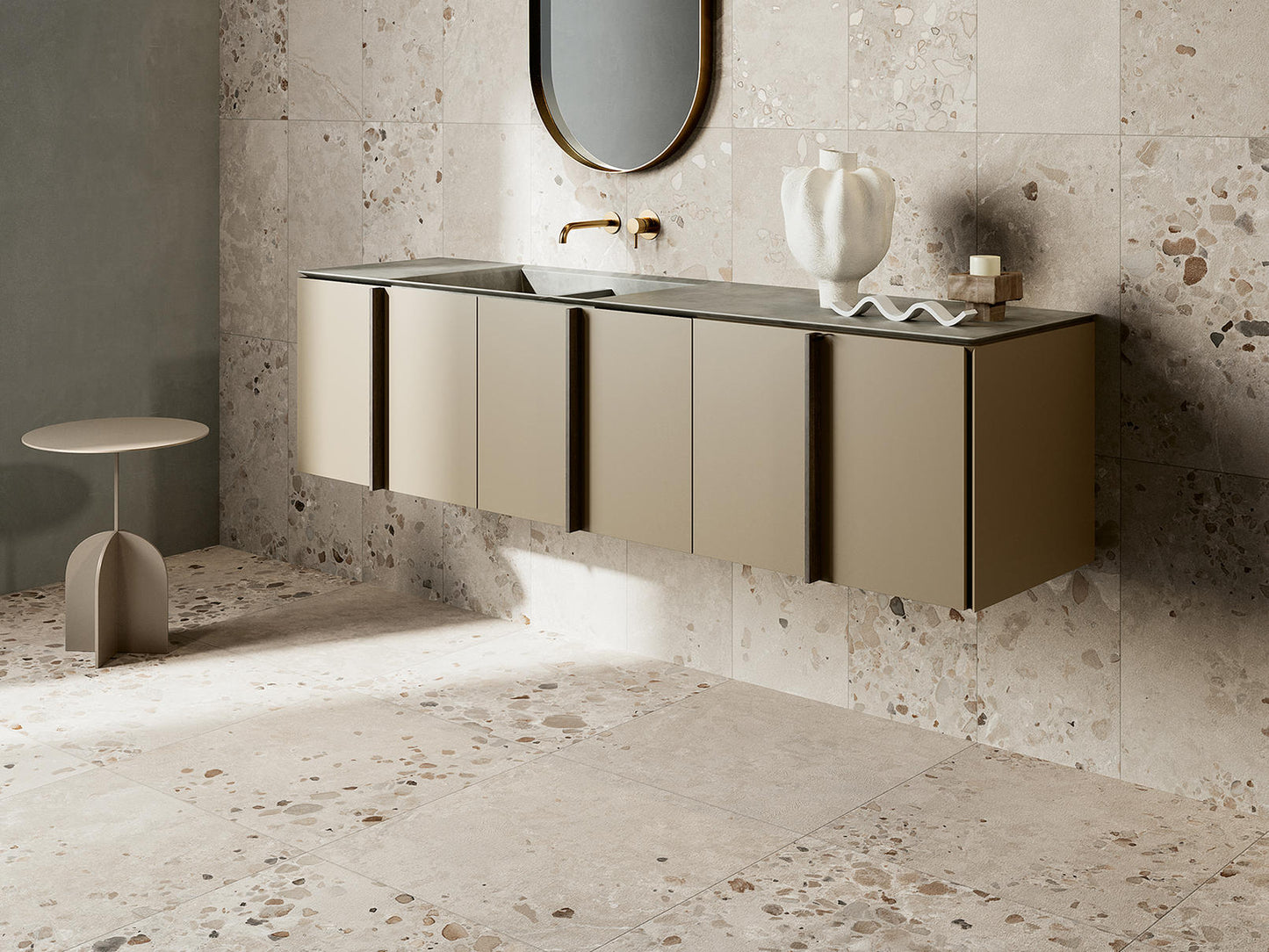 I COCCI SICILIANI Grigio 24 x 24 stone effect matte wall / floor tile