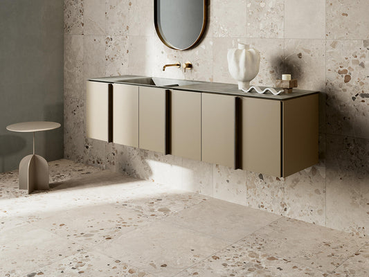 I Cocci Siciliani Grigio 24 x 24 natural stone style wall / floor tile