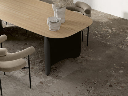 I COCCI SICILIANI Nero 24 x 24 stone effect matte wall / floor tile