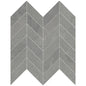 NUANCES Grey Mosaico Chevron 12 x 12 natural porcelain wall / floor tile