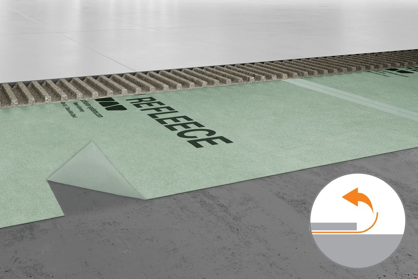 Schluter® REFLEECE temporary floor underlayment