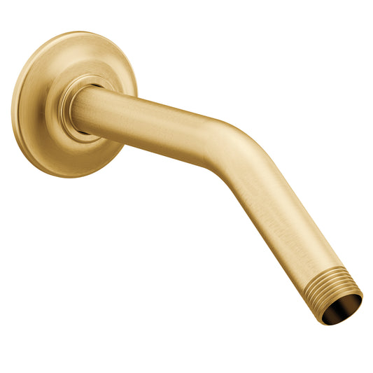 Moen Brushed Gold 8-inch shower arm & flange