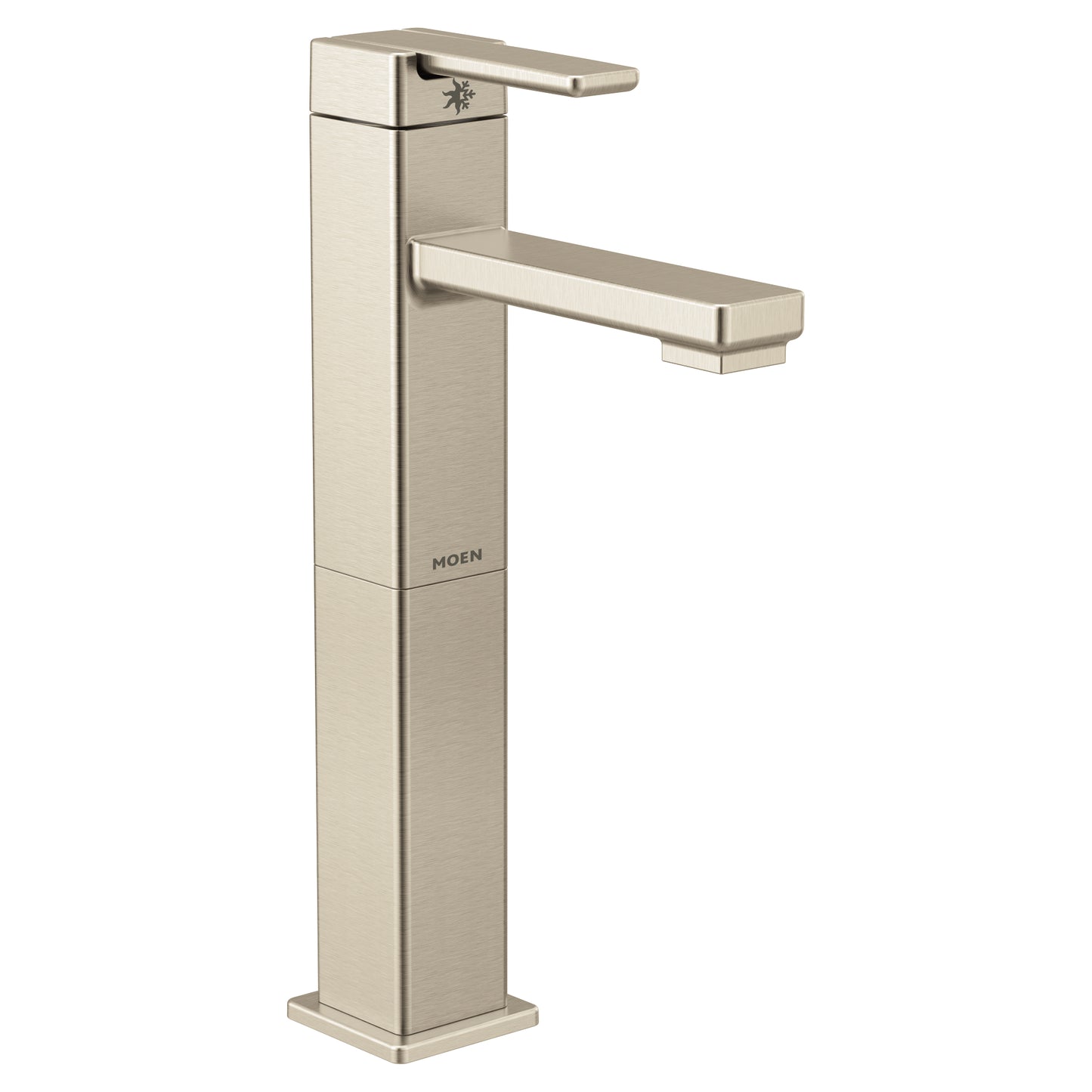 Moen 90°® Brushed Nickel vessel sink vanity faucet