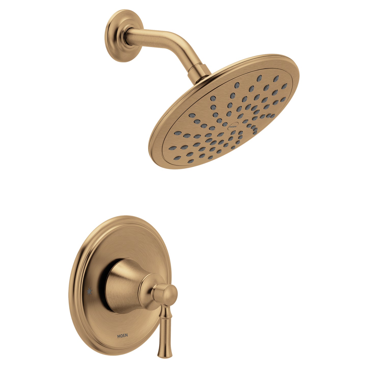 Moen DARTMOOR® Bronzed Gold POSI-TEMP® shower faucet w/ rainshower