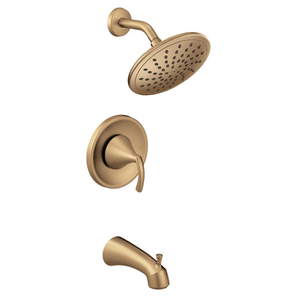 Moen GLYDE™ Bronzed Gold POSI-TEMP® tub & shower faucet w/ rainshower