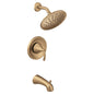 Moen GLYDE™ Bronzed Gold POSI-TEMP® tub & shower faucet w/ rainshower