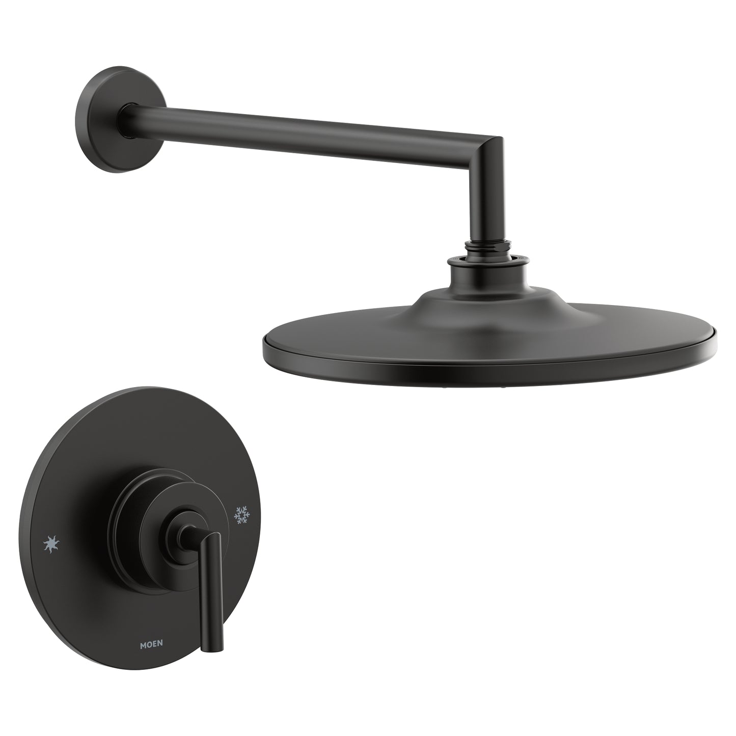 Moen ARRIS® Matte Black POSI-TEMP® shower faucet w/ rainshower