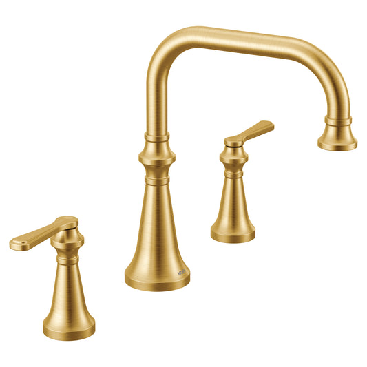 Moen COLINET™ Brushed Gold deck mount tub filler