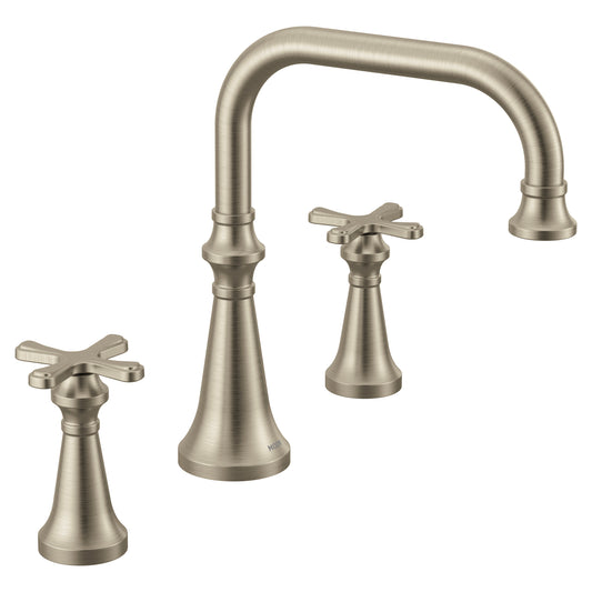 Moen COLINET™ Brushed Nickel deck mount tub filler - X-handle