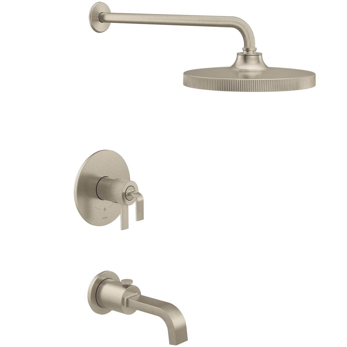 Moen CAMBIUM™ Brushed Nickel M-CORE™ 4-Series tub & shower faucet