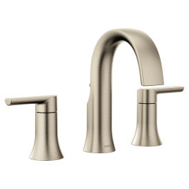 Moen DOUX™ Brushed Nickel widespread vanity faucet